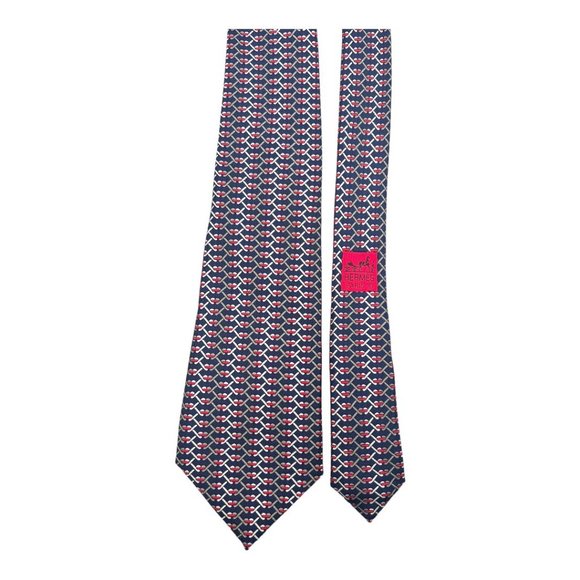 Hermes Paris 100% Silk Men's Tie 7060 TA - Picture 1 of 7